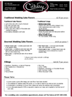 Wedding Pricing List